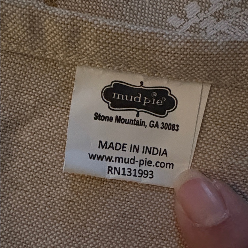 Large Jingle Shells Burlap Flag - Picture 4 of 4